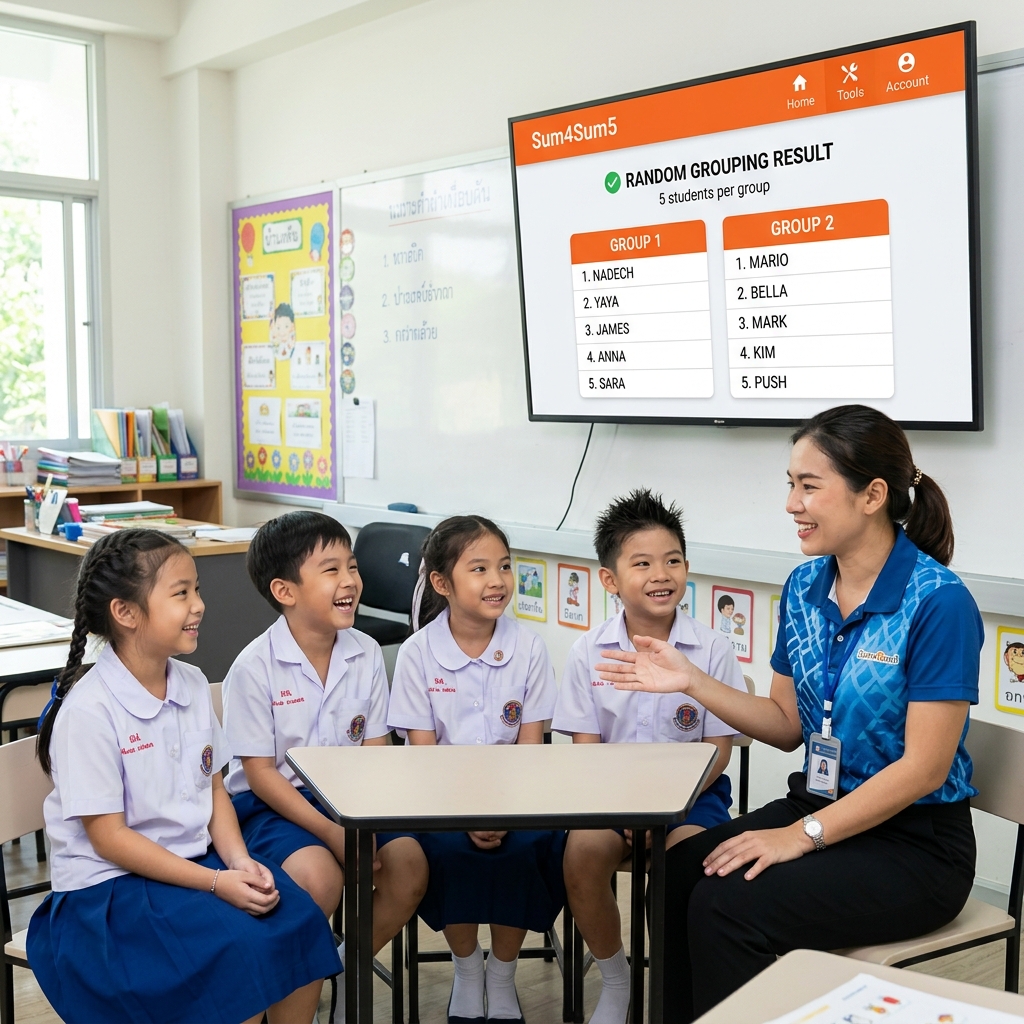 วงล้อสุ่มแบ่งกลุ่ม: จัดทีมงาน, ทีมกีฬา, กลุ่มทัศนศึกษา ยุติธรรมใน 1 คลิก
